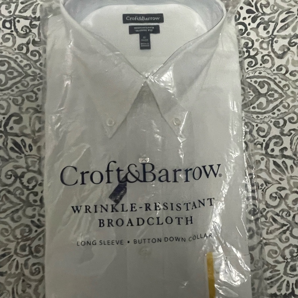 Croft & Barrow White Men's Shirt